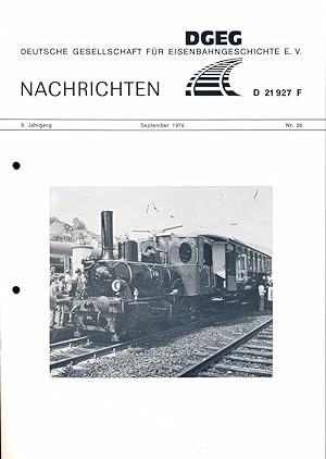 Image du vendeur pour DGEG-Nachrichten Heft Nr. 26/1976 (September 1976). mis en vente par Versandantiquariat  Rainer Wlfel