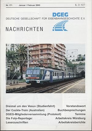 Bild des Verkufers fr DGEG-Nachrichten Heft Nr. 171/2003 (Januar/Februar 2003). zum Verkauf von Versandantiquariat  Rainer Wlfel