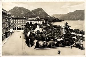 Ansichtskarte / Postkarte Lugano Kanton Tessin Schweiz, Piazza Alessandro Manzoni