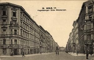 Ansichtskarte / Postkarte Berlin Kreuzberg, Hagelbergerstraße Ecke Möckernstraße, in Richtung Meh...