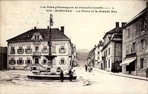 Ansichtskarte / Postkarte Morteau Doubs, Place und Grande Rue