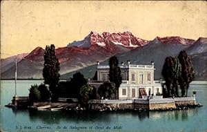Ansichtskarte / Postkarte Clarens Montreux Kanton Waadt, Ile de Salagnon, Dent du Midi