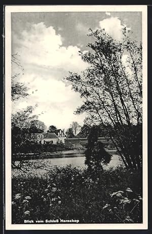 Ansichtskarte Prötzel, Blick vom Schloss Harnekop auf Flussufer
