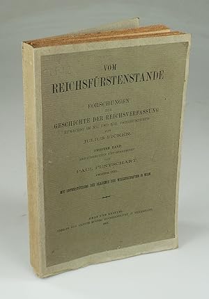Bild des Verkufers fr Vom Reichsfrstenstande 2. Bd., 2. Teil. zum Verkauf von Antiquariat Dorner