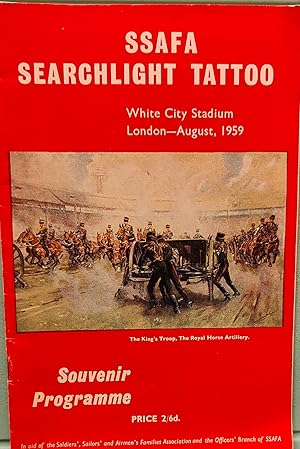 Seller image for SSAFA Searchlight Tattoo, White City Stadium, London. August 1959. Souvenir Programme. for sale by Shore Books