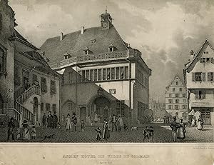 Antique Print-Architecture-Old cityhall of Colmar in France-Rothmuller-ca. 1836