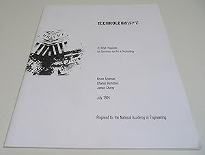 Imagen del vendedor de TECHNOLOGY/art: 20 Brief Proposals for Seminars on Art & Technology, July 1984. Prepared for the National Academy of Engineering. a la venta por Test Centre Books