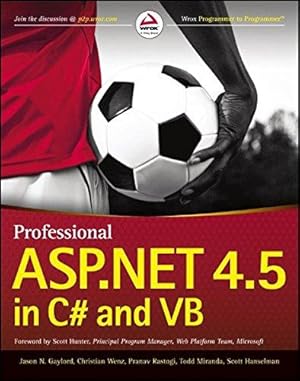 Bild des Verkufers fr Professional ASP.NET 4.5 in C# and VB zum Verkauf von WeBuyBooks