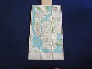 Hagstrom's Map of New York Subways - Elevated Lines - C.1950