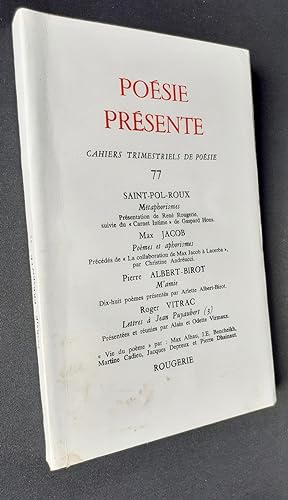Immagine del venditore per Posie prsente. Cahiers trimestriels de posie. N77, dcembre 1990. venduto da Le Livre  Venir