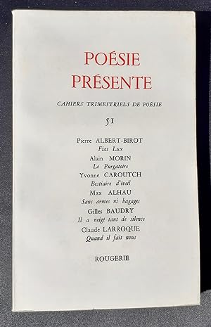 Seller image for Posie prsente. Cahiers trimestriels de posie. N51, mars 1984. for sale by Le Livre  Venir