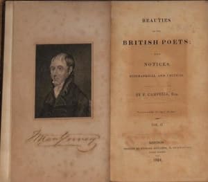Bild des Verkufers fr Beauties of the British Poets; with Notices, Biographical and Critical Vol 1 & 2 zum Verkauf von WeBuyBooks