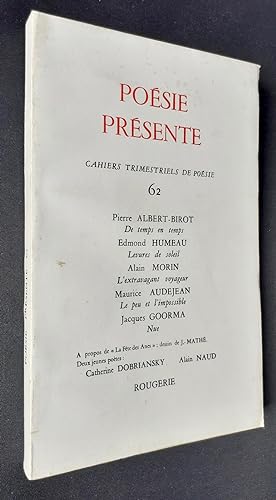 Poésie présente. Cahiers trimestriels de poésie. N°62, mars 1987.