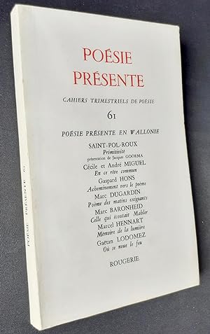 Imagen del vendedor de Posie prsente. Cahiers trimestriels de posie. N61, dcembre 1986. a la venta por Le Livre  Venir