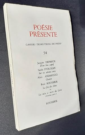 Bild des Verkufers fr Posie prsente. Cahiers trimestriels de posie. N54, mars 1985. zum Verkauf von Le Livre  Venir