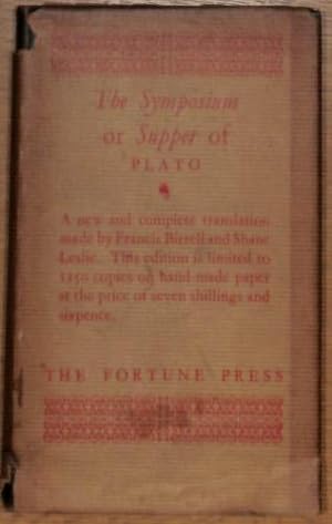 Seller image for Plato's Symposium or Supper for sale by WeBuyBooks