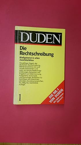 Bild des Verkufers fr DUDEN, BAND 1. Die Rechtschreibung. Magebend in allen Zweifelsfllen zum Verkauf von Butterfly Books GmbH & Co. KG