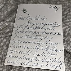 Antique Letter from Granddaughter of Anheiser-Busch Beer Company Founder