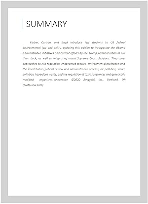 Bild des Verkufers fr Cases And Materials On Environmental Law 10 Revised edition zum Verkauf von GreatBookPrices