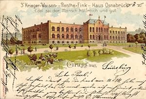 Bild des Verkufers fr Ansichtskarte / Postkarte Lneburg in Niedersachsen, 3 Krieger-Waisen, Renthe-Fink, Haus Osnabrck zum Verkauf von akpool GmbH