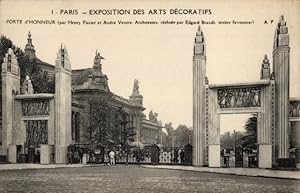 Ansichtskarte / Postkarte Paris, Decorative Arts Expo 1925, Porte dHonneur