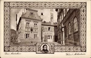 Ansichtskarte / Postkarte Wien 1., Komponist Franz Schubert, Dreimäderlhaus, Geschäft L. Kudas