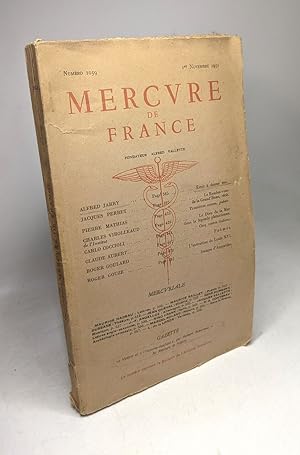 Mercure de France 1059 1er Novembre 1951 --- Jarry Perret Mathias Virolleaud Coccioli Aubert Goul...