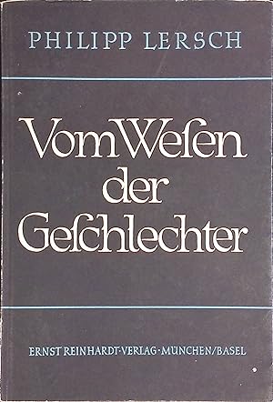 Bild des Verkufers fr Vom Wesen der Geschlechter. zum Verkauf von books4less (Versandantiquariat Petra Gros GmbH & Co. KG)