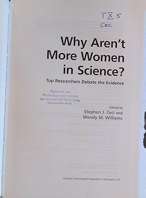 Imagen del vendedor de Why Aren't More Women in Science?: Top Researchers Debate the Evidence a la venta por books4less (Versandantiquariat Petra Gros GmbH & Co. KG)