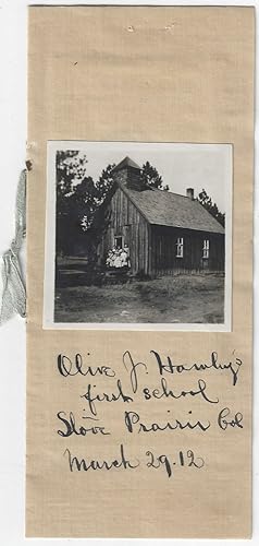 1912 - Souvenir of a one room Colorado school house with a photograph of the school on the front ...