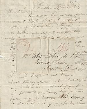 1818 - Letter to an engineering supervisor contracted by the Army's Ordnance Service who was head...