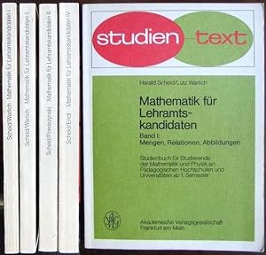 Seller image for Mathematik fr Lehramtskandidaten Bd. 1 - 4 : Bd. 1: Mengen, Relationen, Abb.(ISBN: 9783400002706) ; Bd. 2: Algebraische Strukturen u. Zahlrenbereiche (ISBN 3400002712) ; Bd. 3: Geometrie (ISBN 3400002828) ; Bd. 4: Analyses. Studienbuch fr Studierende d. Mathematik u. Physik an Pdagogischen Hochschulen u. Universitten ab 1. Semester (ISBN 3400002836). for sale by Antiquariat Blschke