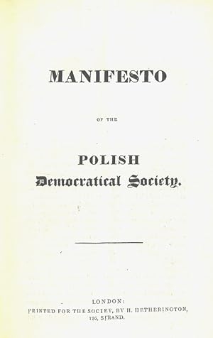 Manifesto of the Polish Democratical Society.
