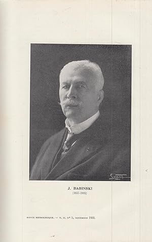 Image du vendeur pour Ncrologie de J. Babinski - Revue neurologique 1930 juillet-dcembre 1932 mis en vente par Librairie Lalibela