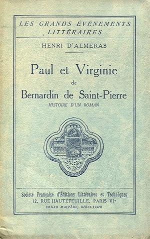 Image du vendeur pour Paul et Virginie de Bernardin de Saint-Pierre mis en vente par Bloody Bulga