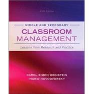 Immagine del venditore per Middle and Secondary Classroom Management: Lessons from Research and Practice venduto da eCampus