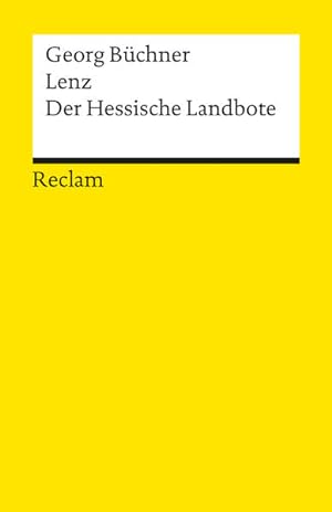 Seller image for Lenz Der Hessische Landbote: Textausgabe mit editorischer Notiz und Nachwort for sale by Versandantiquariat Felix Mcke