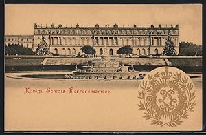 Bild des Verkufers fr Ansichtskarte Chiemsee / Bayern, knigl. Schloss Herrenchiemsee zum Verkauf von Bartko-Reher