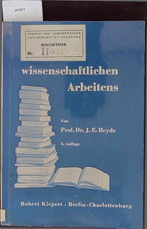 Immagine del venditore per Technik des Wissenschaftlichen Arbeitens. 8. Auflage. venduto da Antiquariat Bookfarm