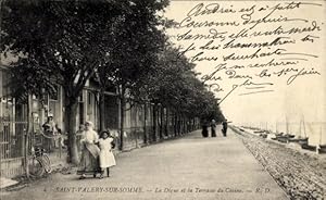 Ansichtskarte / Postkarte Saint Valery sur Somme, La Diguee et la Terrasse du Casino