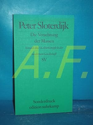 Image du vendeur pour Die Verachtung der Massen (Sonderdruck edition suhrkamp) mis en vente par Antiquarische Fundgrube e.U.