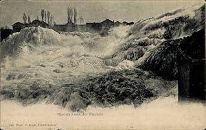 Ansichtskarte / Postkarte Neuhausen am Rheinfall Kanton Schaffhausen, Rheinfall, Wasserfall von d...