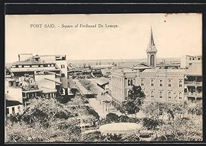 Bild des Verkufers fr Ansichtskarte Port Said, Square of Ferdinand De Lesseps zum Verkauf von Bartko-Reher