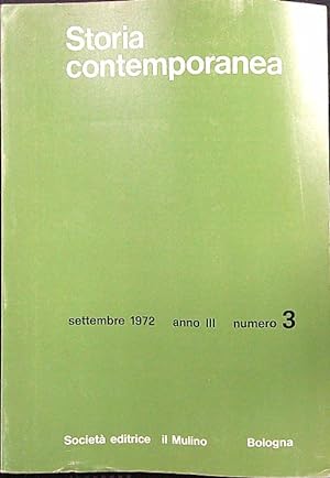 Storia contemporanea settembre 1972 anno III numero 3