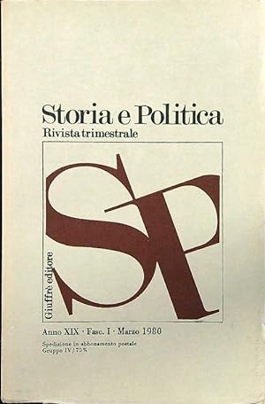 Storia e politica anno XIX fasc.I marzo 1980
