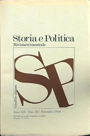 Storia e politica anno XIX fasc.III settembre 1980