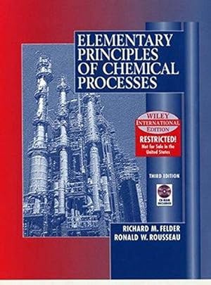Image du vendeur pour WIE Elementary Principles of Chemical Processes with CD WIE mis en vente par WeBuyBooks