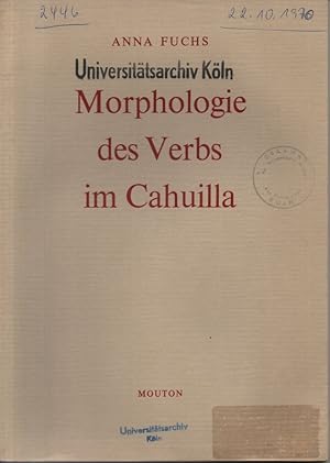 Immagine del venditore per Morphologie des verbs im Cahuilla. (Janua linguarum : Series practica ; 87). venduto da Brbel Hoffmann