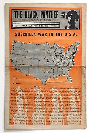 THE BLACK PANTHER PARTY Newspaper 1970 Black Community News Service GUERRILLA WAR Violence EMORY ...