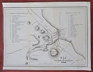 Plymouth Village Massachusetts City Plan 1846 Lane & Scotts detailed map